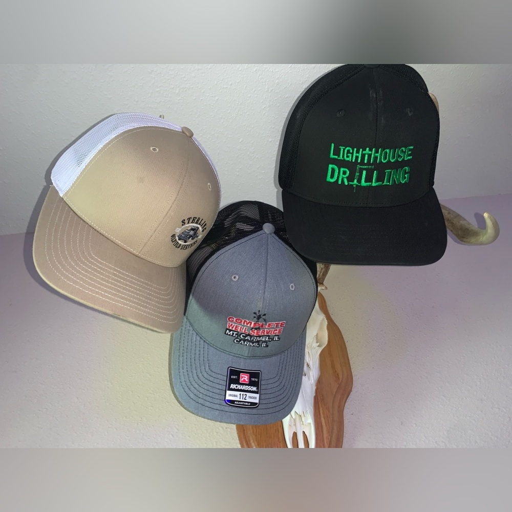 Oil Industry Company baseball hats - 3 mid continent service companies, new